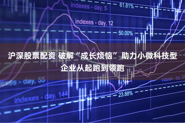 沪深股票配资 破解“成长烦恼” 助力小微科技型企业从起跑到领跑