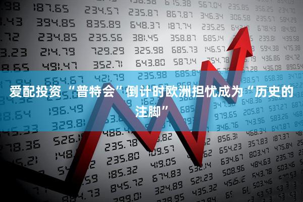 爱配投资 “普特会”倒计时　欧洲担忧成为“历史的注脚”